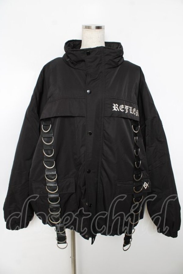 画像1: REFLEM / ミリタリー中綿ブルゾン F ブラック Y-25-11-06-088-PU-CO-SZ-ZY (1)