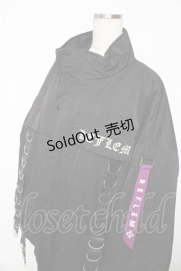 画像3: REFLEM / ミリタリー中綿ブルゾン F ブラック Y-25-11-06-088-PU-CO-SZ-ZY (3)