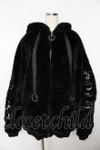 画像1: Amilige / ウイング刺繍ファーZIPコート F ブラック Y-25-11-06-089-PU-CO-SZ-ZS (1)