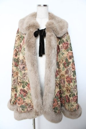 画像: Mary Magdalene / リボン付きゴブランマント  ベージュ Y-25-11-06-091-CL-CO-SZ-ZY