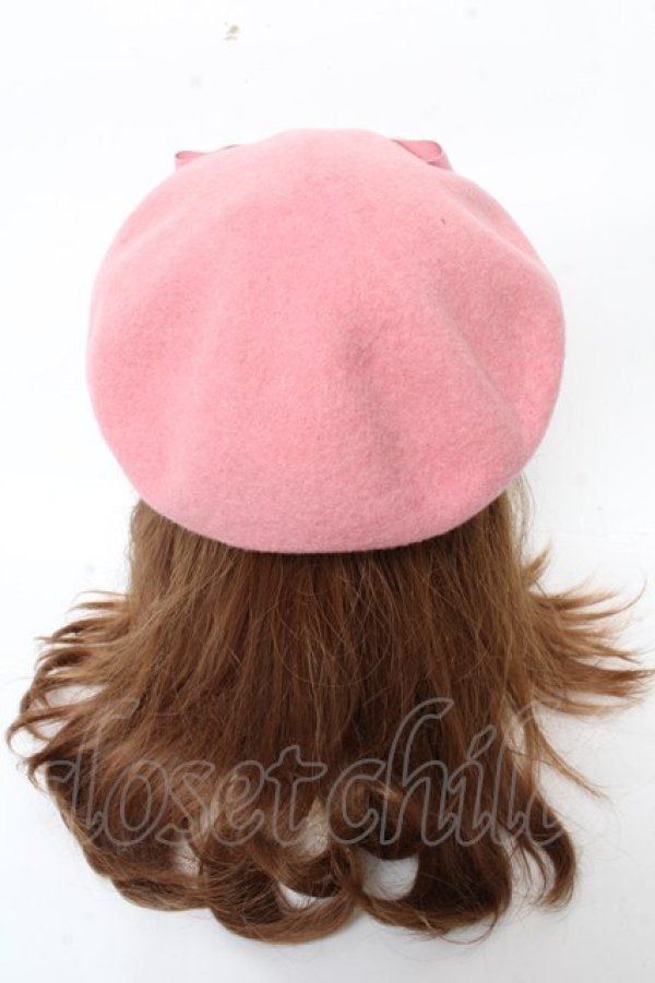 画像3: Leur Getter / ダブルリボン付ベレー  ピンク Y-25-11-06-011-LU-AC-SZ-ZY (3)