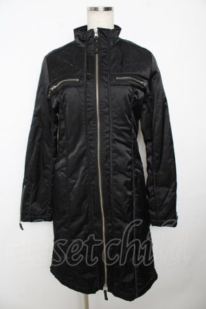 画像: Ozz Croce / 刺繍入り中綿コート  黒 Y-25-11-06-101-OO-CO-SZ-ZY