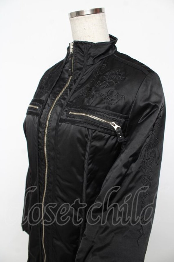 画像3: Ozz Croce / 刺繍入り中綿コート  黒 Y-25-11-06-101-OO-CO-SZ-ZY (3)