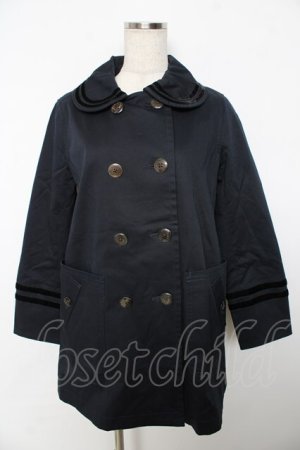 画像: Jane Marple / ノスタルジアギャバのマリンコート  ネイビー Y-25-11-06-102-JM-CO-SZ-ZY