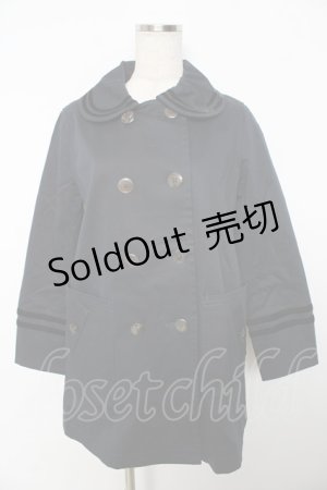 画像: Jane Marple / ノスタルジアギャバのマリンコート  ネイビー Y-25-11-06-102-JM-CO-SZ-ZY