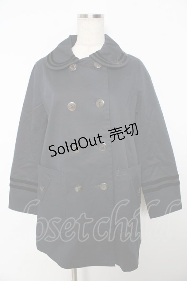 画像1: Jane Marple / ノスタルジアギャバのマリンコート  ネイビー Y-25-11-06-102-JM-CO-SZ-ZY (1)