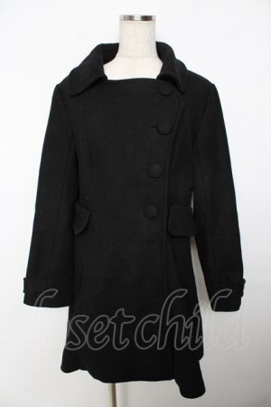 画像: Fi.n.t / サイド釦デザインコート F 黒 Y-25-11-06-105-CA-CO-SZ-ZY