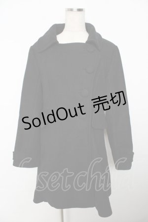 画像: Fi.n.t / サイド釦デザインコート F 黒 Y-25-11-06-105-CA-CO-SZ-ZY