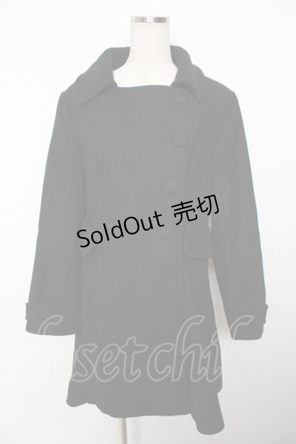 画像1: Fi.n.t / サイド釦デザインコート F 黒 Y-25-11-06-105-CA-CO-SZ-ZY (1)