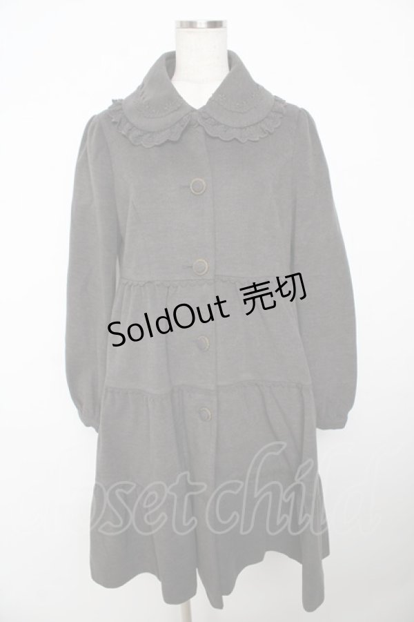 画像1: axes femme POETIQUE / ティアードフリルコート  グレー Y-25-11-06-115-AX-CO-AS-ZY (1)