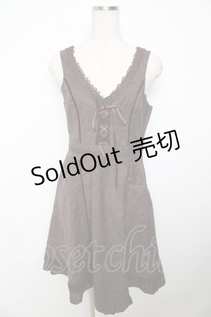 画像: axes femme /ジャガードワンピース M 茶 Y-25-11-06-118-AX-OP-SZ-ZY