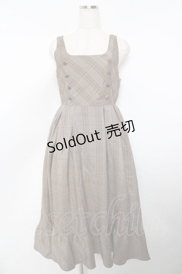 画像1: axes femme / W釦フィッシュテールジャンスカ M カラシ Y-25-11-06-120-AX-OP-SZ-ZY (1)