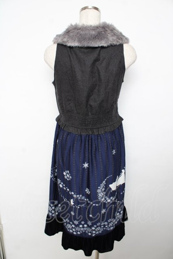 画像2: axes femme /Disney(ディズニー)ベストドッキングワンピース M 紺 Y-25-11-06-122-AX-OP-SZ-ZI (2)