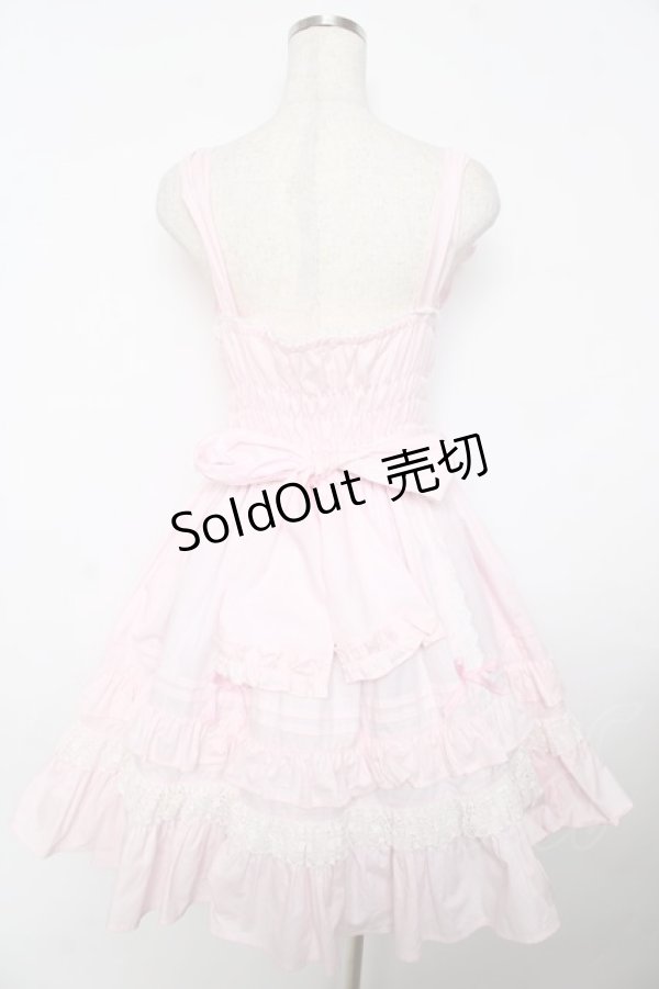 画像2: Angelic Pretty / リボンシャーリングジャンパースカート  ピンク Y-25-11-06-127-AP-OP-AS-ZY (2)