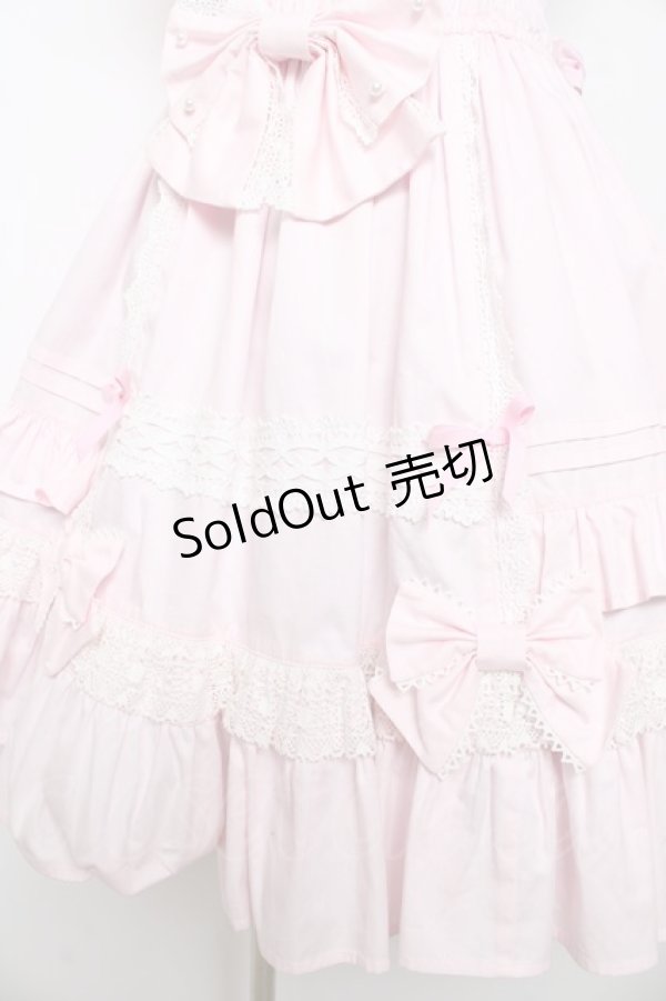 画像4: Angelic Pretty / リボンシャーリングジャンパースカート  ピンク Y-25-11-06-127-AP-OP-AS-ZY (4)