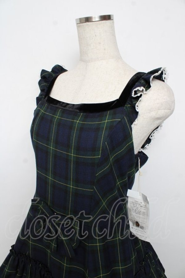 画像3: Victorian maiden / ヴィクトリアンタータンフリルジャンパースカート  グリーン Y-25-11-06-128-CL-OP-SZ-ZY (3)
