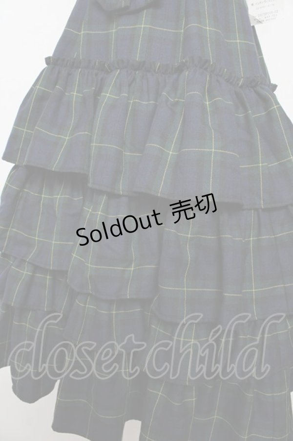 画像4: Victorian maiden / ヴィクトリアンタータンフリルジャンパースカート  グリーン Y-25-11-06-128-CL-OP-SZ-ZT621 (4)