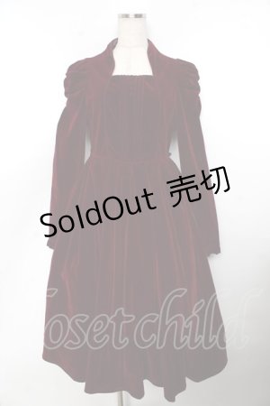 画像: axes femme kawaii / クラシカルベロアワンピース M ワイン Y-25-11-06-129-AX-OP-SZ-ZY