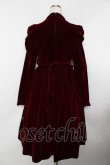 画像2: axes femme kawaii / クラシカルベロアワンピース M ワイン Y-25-11-06-129-AX-OP-SZ-ZY (2)