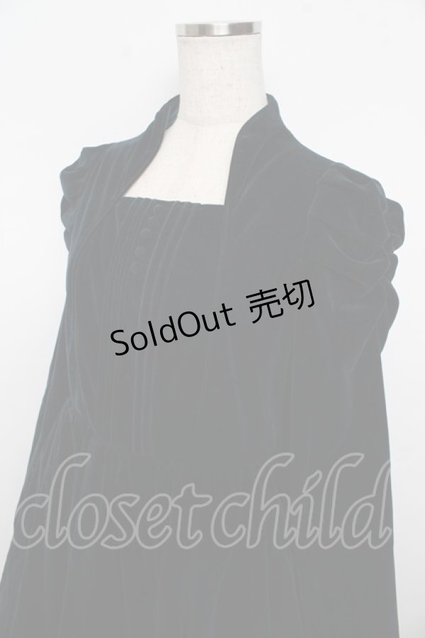 画像3: axes femme kawaii / クラシカルベロアワンピース M グリーン Y-25-11-06-130-AX-OP-SZ-ZY (3)