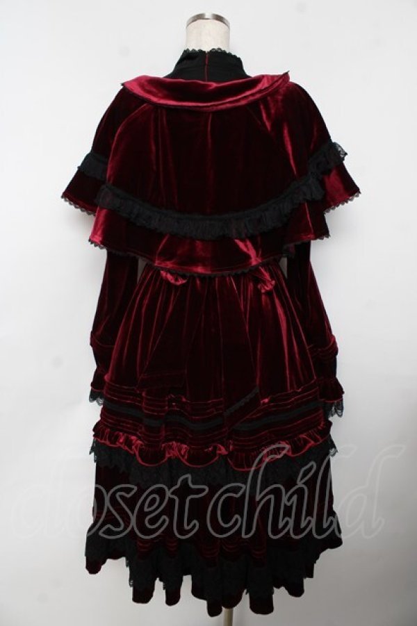 画像2: Hoshibako Works / Rozen Maiden x HoshibakoWorks 真紅ケープ付きワンピース  ベルベット Y-25-11-06-131-LO-OP-SZ-ZY (2)