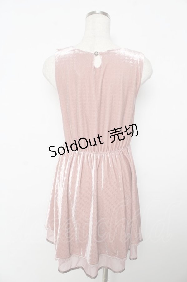 画像2: axes femme /ベロア調ワンピース M ピンク Y-25-11-06-132-AX-OP-SZ-ZY (2)