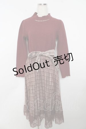 画像: axes femme / ドッキングワンピース M 茶 Y-25-11-06-133-AX-OP-SZ-ZY