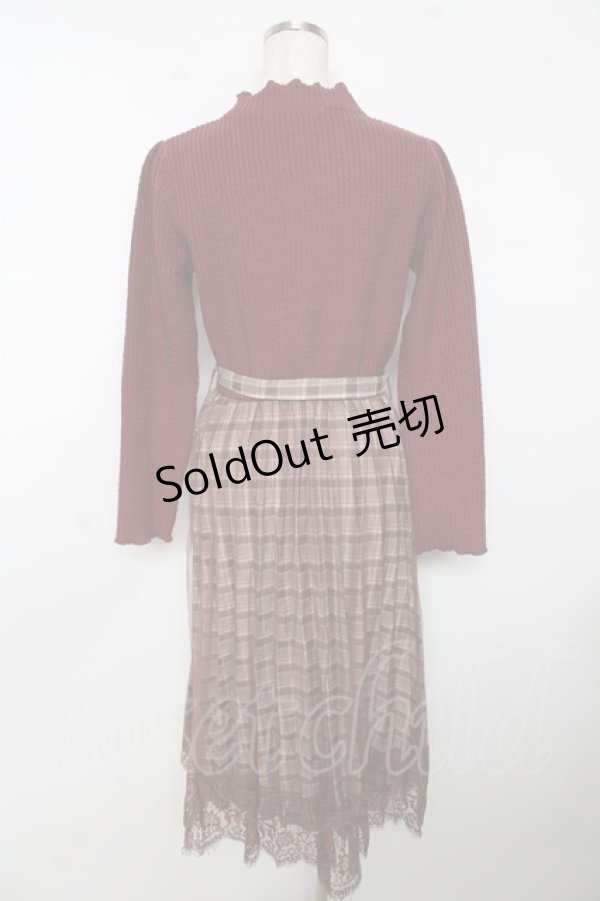 画像2: axes femme / ドッキングワンピース M 茶 Y-25-11-06-133-AX-OP-SZ-ZY (2)