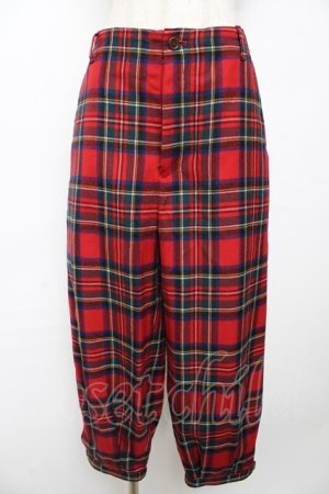 画像: Jane Marple / ウールタータン ニッカーズパンツ M レッド Y-25-11-06-136-JM-PA-SZ-ZY
