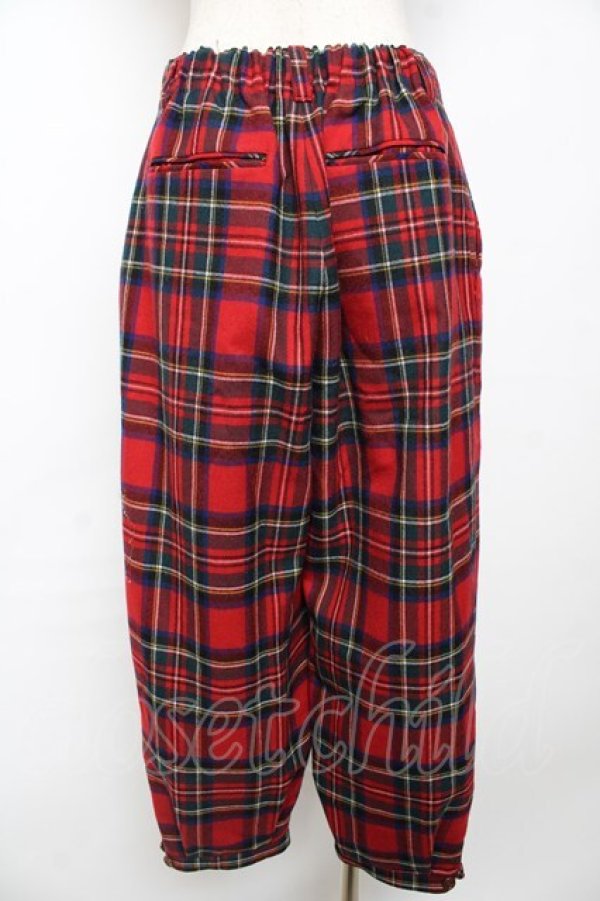 画像2: Jane Marple / ウールタータン ニッカーズパンツ M レッド Y-25-11-06-136-JM-PA-SZ-ZY (2)