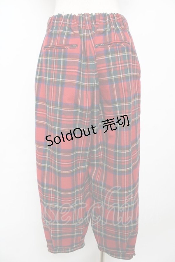 画像2: Jane Marple / ウールタータン ニッカーズパンツ M レッド Y-25-11-06-136-JM-PA-SZ-ZY (2)