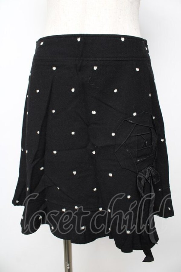 画像1: Emily Temple cute / ドットスカート  黒 Y-25-11-06-138-ET-SK-SZ-ZY (1)