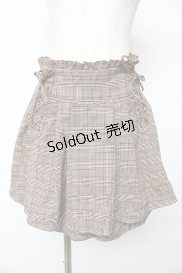 画像1: axes femme POETIQUE / レースアップデザインスカパン M 茶 Y-25-11-06-141-AX-PA-SZ-ZY (1)