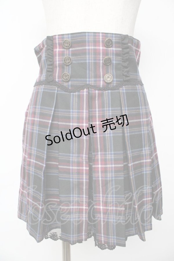 画像1: axes femme POETIQUE / コルセットチェックキュロット M 黒 Y-25-11-06-142-AX-PA-SZ-ZY (1)