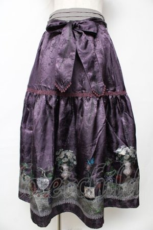 画像: axes femme / ワイン柄スカート  パープル Y-25-11-06-143-AX-SK-SZ-ZY