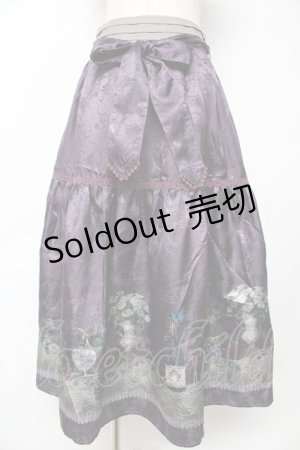 画像: axes femme / ワイン柄スカート  パープル Y-25-11-06-143-AX-SK-SZ-ZY