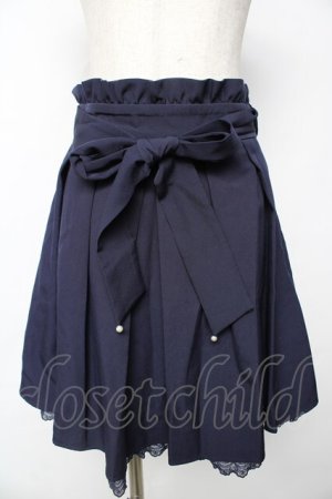 画像: LODISPOTTO / リボン付きスカート S 紺 Y-25-11-06-145-LO-SK-SZ-ZY