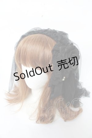 画像: ATELIER PIERROT / ローズヴェールカチューシャ  黒 Y-25-11-06-015-EL-AC-SZ-ZY