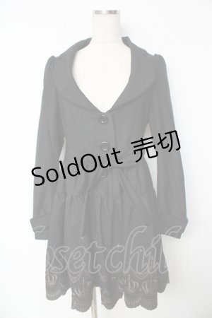 画像: BPN / クラウン刺繍コート  黒 Y-25-11-06-147-GO-CO-AS-ZI
