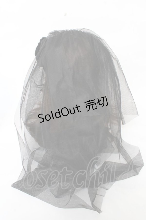 画像3: ATELIER PIERROT / ローズヴェールカチューシャ  黒 Y-25-11-06-015-EL-AC-SZ-ZY (3)