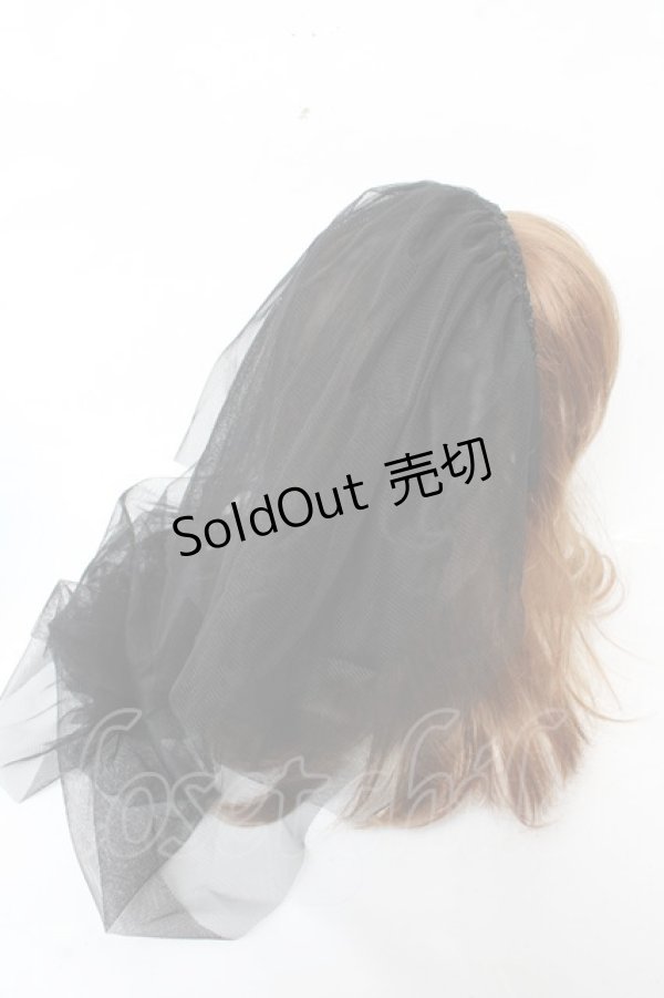 画像4: ATELIER PIERROT / ローズヴェールカチューシャ  黒 Y-25-11-06-015-EL-AC-SZ-ZY (4)