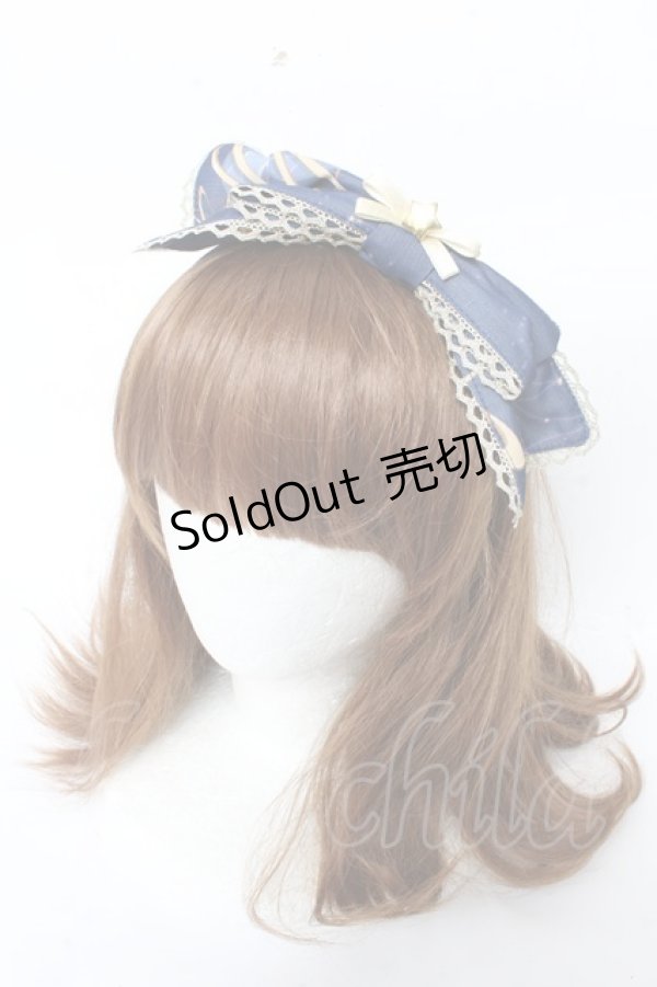 画像1: 【SALE】To Alice / プラネタリウムリボンカチューシャ  紺 Y-25-11-06-016-LO-AC-SZ-ZT487 (1)