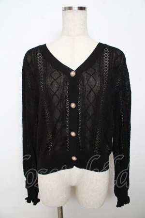 画像: axes femme / サマーニットカーディガン F 黒 Y-25-11-06-028-AX-OP-SZ-ZY