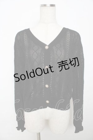 画像: axes femme / サマーニットカーディガン F 黒 Y-25-11-06-028-AX-OP-SZ-ZI