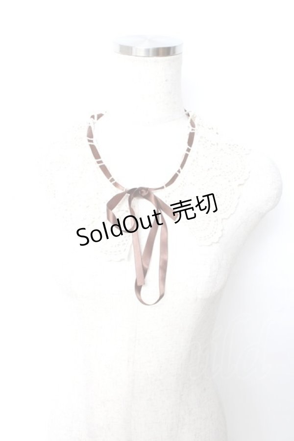 画像1: axes femme / ローズレース付け襟  生成り Y-25-11-06-004-AX-ZA-SZ-ZT487-F004 (1)