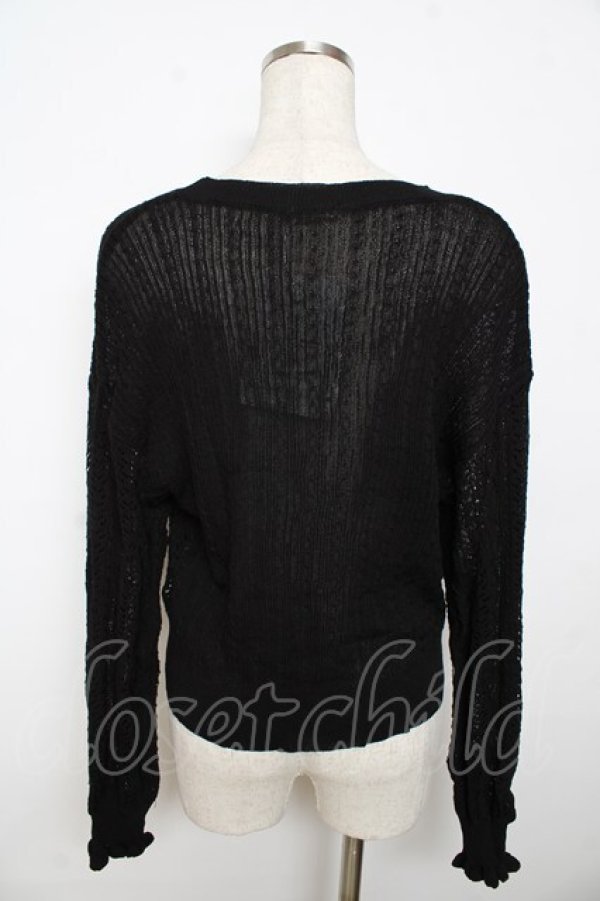 画像2: axes femme / サマーニットカーディガン F 黒 Y-25-11-06-028-AX-OP-SZ-ZI (2)