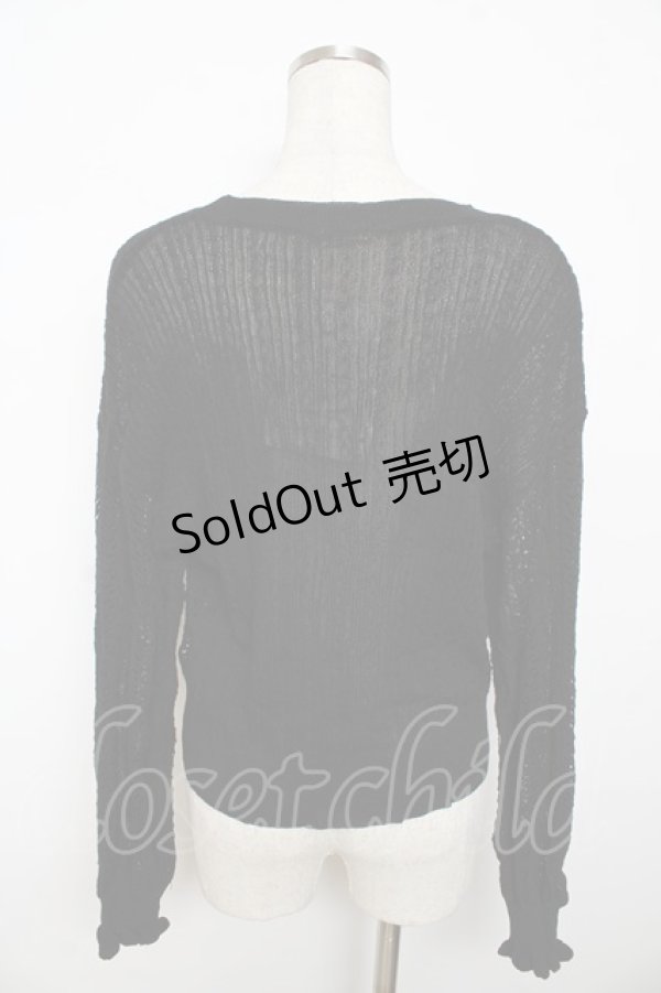 画像2: axes femme / サマーニットカーディガン F 黒 Y-25-11-06-028-AX-OP-SZ-ZI (2)