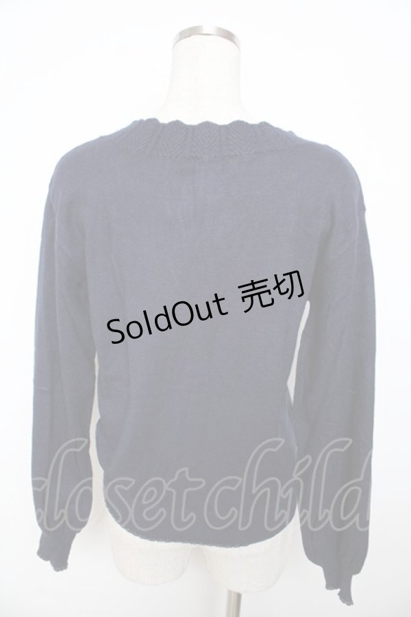 画像2: axes femme / スノー刺繍ニットプルオーバー M 紺 Y-25-11-06-032-AX-TO-SZ-ZY (2)