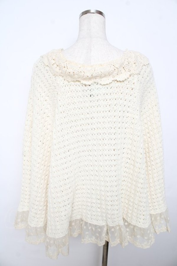 画像2: LIZ　LISA / ニットポンチョ 0 生成り Y-25-11-06-037-LO-JA-SZ-ZY (2)