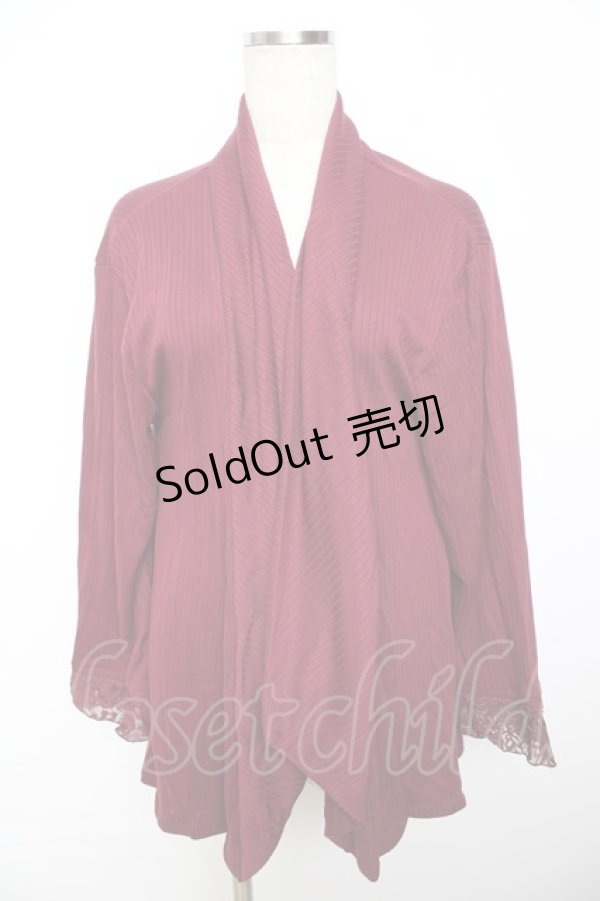 画像1: axes femme / UVカットトッパーカーデ F ワイン Y-25-11-06-038-AX-TO-SZ-ZY (1)